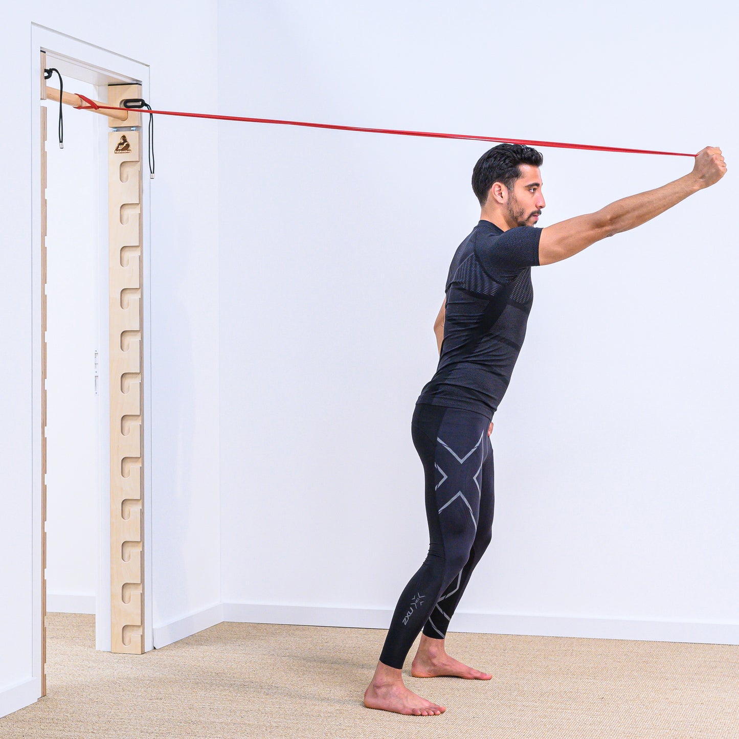 FatMonkey Sprossenwand: Widerstandsband einarmiges Trizepsstrecken für gezieltes Trizepstraining, Krafttraining und Muskelaufbau im Home Gym