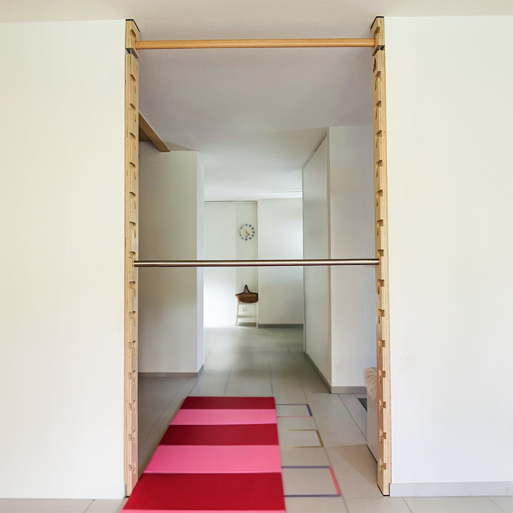 FatMonkey Reckstange für Sprossenwand: Sicheres und stabiles Turnen, Workout aus Edelstahl für Kinderturnen und Home Gym